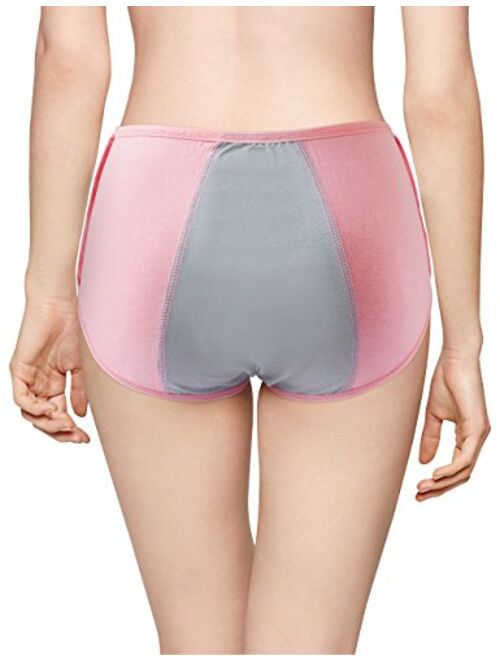 NatraTouch WorryFree Bamboo Fiber and Cotton Brief Menstrual Period Panty Hidden Front Pocket