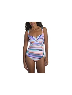 Women's Twist Front One Piece Swimsuit