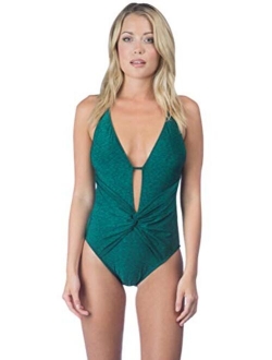 Women's Twist Front One Piece Swimsuit