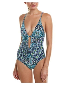 Women's Twist Front One Piece Swimsuit