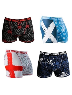 Smuggling Duds Men's Stash Boxer Brief Shorts - Pickpocket Proof Travel Secret Pocket Underwear