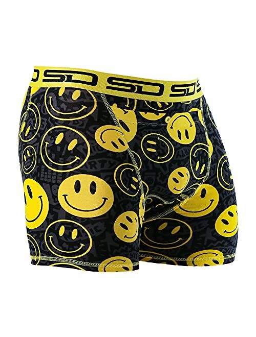 Smuggling Duds Men's Stash Boxer Brief Shorts - Pickpocket Proof Travel Secret Pocket Underwear