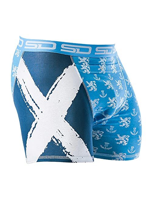 Smuggling Duds Men's Stash Boxer Brief Shorts - Pickpocket Proof Travel Secret Pocket Underwear