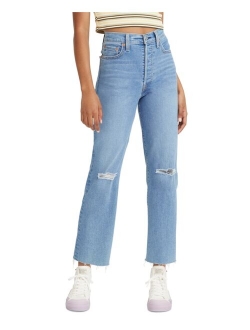 Women's Ribcage Straight Ankle Jeans in Short Length