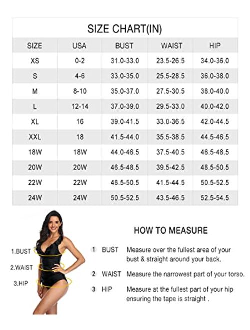 Yonique Tankini Swimsuits for Women Tummy Control Push Up Bathing Suits Two Piece Tankini Tops with Bikini Bottoms Twist Swimwear