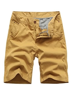 MO GOOD Mens Casual Straight Slim Fit Chino Shorts