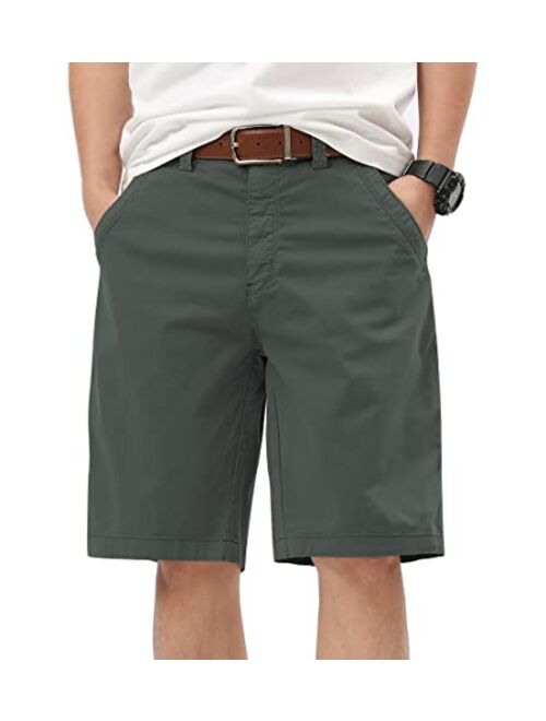 MO GOOD Mens Casual Straight Slim Fit Chino Shorts