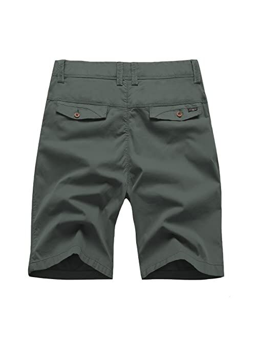 MO GOOD Mens Casual Straight Slim Fit Chino Shorts