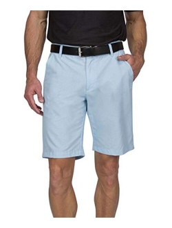 Mens Dry Fit Golf Shorts - Quick Dry Casual Chinos w/Elastic Waist, 10" Inseam