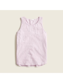 Girls' solid pocket tank top