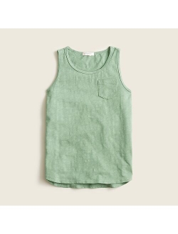 Girls' solid pocket tank top