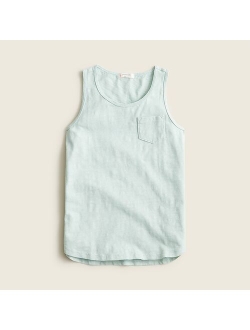 Girls' solid pocket tank top