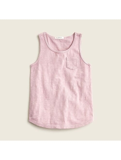 Girls' solid pocket tank top