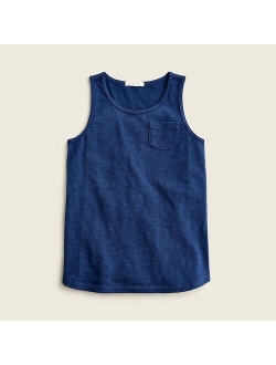 Girls' solid pocket tank top