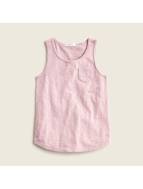 J.Crew Girls' solid pocket tank top