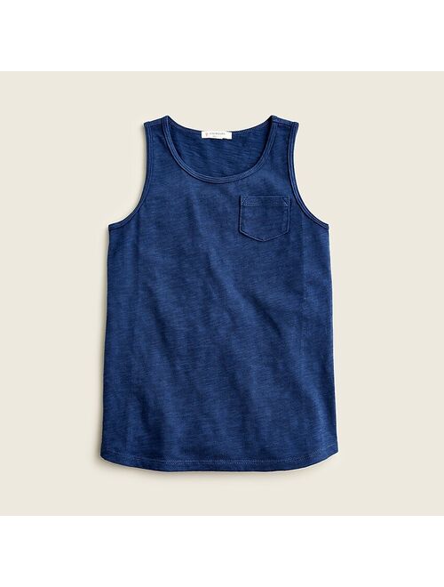 J.Crew Girls' solid pocket tank top