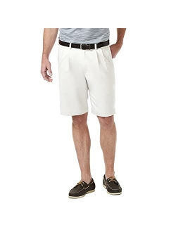 Men's Cool 18 Pro Straight Fit Pleat Front 4-Way Stretch Expandable Waist Short with Big & Tall Sizes