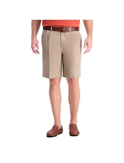 Men's Cool 18 Pro Straight Fit Pleat Front 4-Way Stretch Expandable Waist Short with Big & Tall Sizes