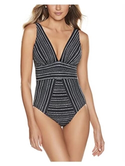 Women's Swimwear No Static Odyssey Tummy Control Soft Cup One Piece Swimsuit