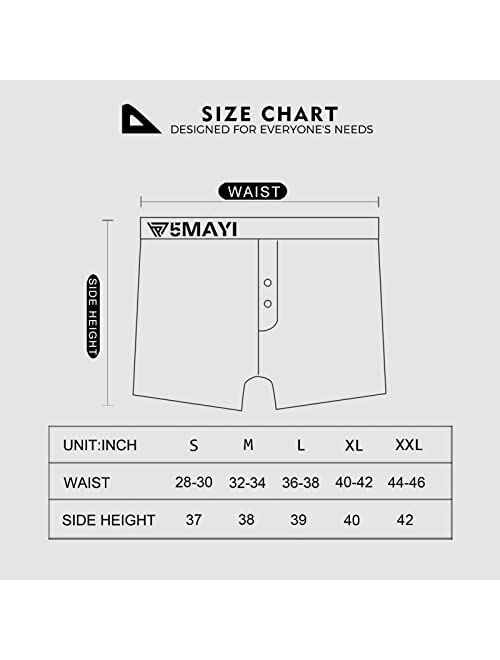 5Mayi Mens Underwear Boxers Cotton Underwear Mens Boxers for Men Pack S M L XL XXL