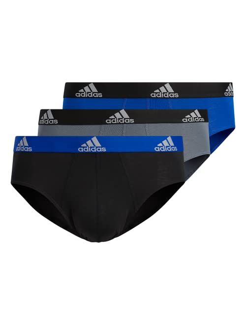 adidas Men's Stretch Cotton Brief Underwear (3-Pack)