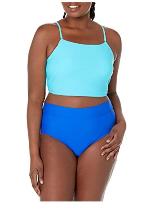 Avanova Women's Halter Ruffle High Waisted Bikini Two Piece Swimsuits Bathing Suits