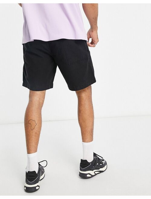 Bershka chino shorts in black