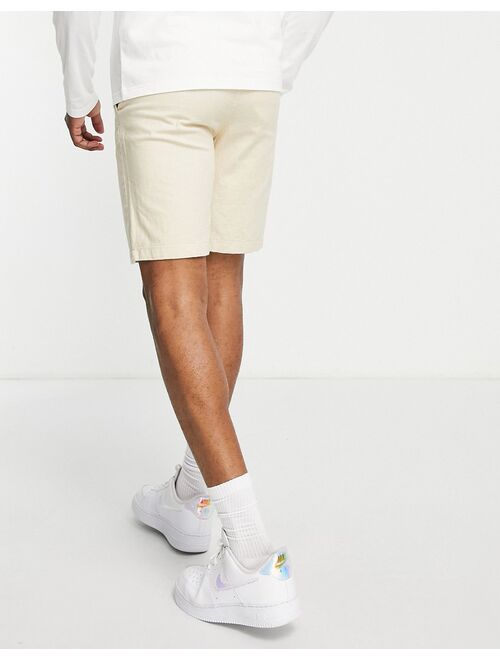 Selected Homme loose fit chino shorts in beige