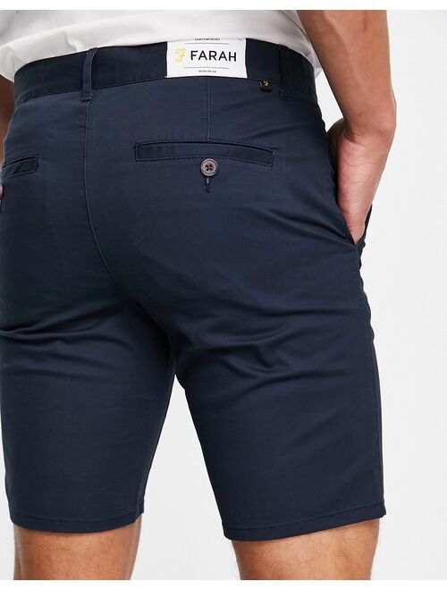 Farah Hawk chino shorts in navy