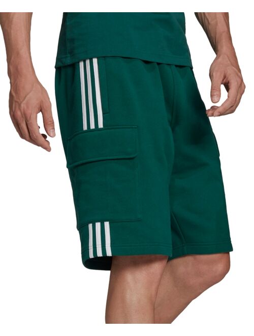 adidas Men's Adicolor Classics 3-Stripes Regular-Fit French Terry Cargo Shorts