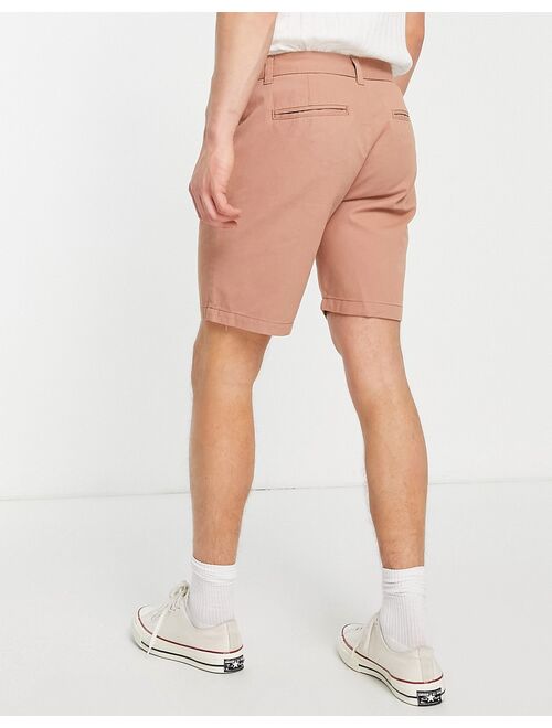 New Look straight fit chino shorts in light brown