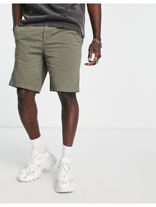 Pull&Bear relaxed elasticized chino shorts in light khaki