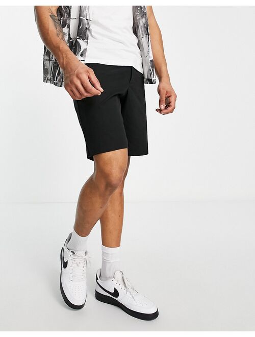 ASOS DESIGN relaxed skater chino shorts in black