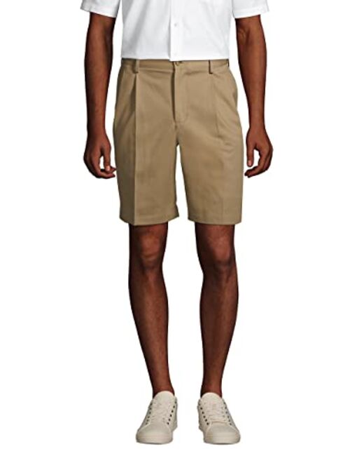 Lands' End Men's Comfort Waist Pleated 9" No Iron Chino Shorts