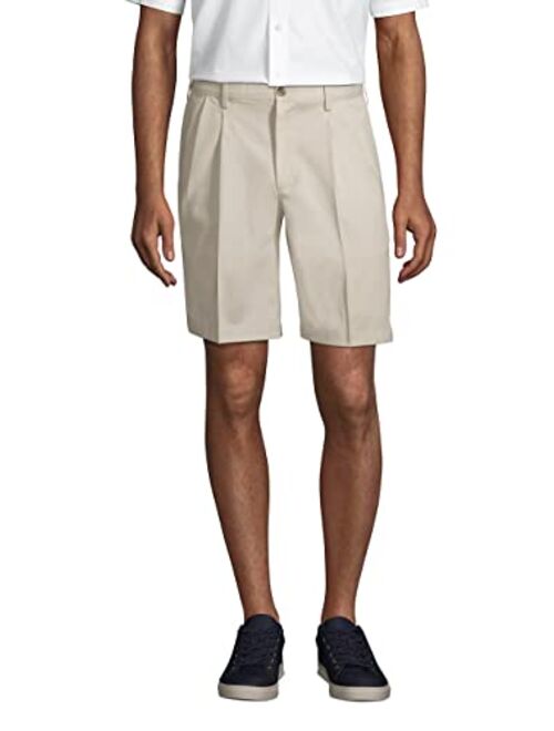 Lands' End Men's Comfort Waist Pleated 9" No Iron Chino Shorts