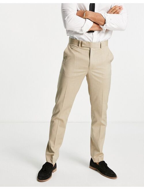 ASOS DESIGN slim suit pants in camel