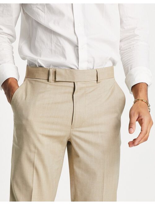 ASOS DESIGN slim suit pants in camel