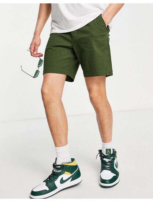 ASOS DESIGN slim chino shorts in green