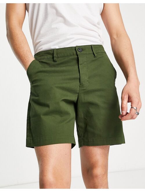 ASOS DESIGN slim chino shorts in green