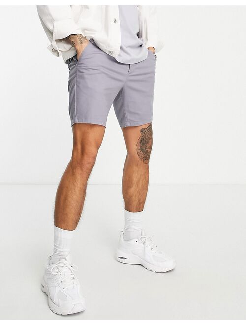 ASOS DESIGN skinny chino shorts in blue