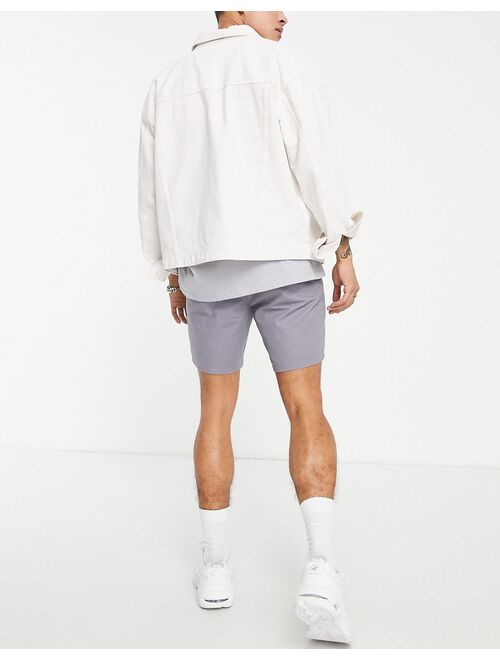 ASOS DESIGN skinny chino shorts in blue