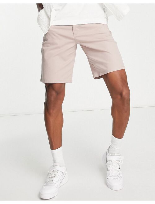 ASOS DESIGN relaxed skater chino shorts in pink