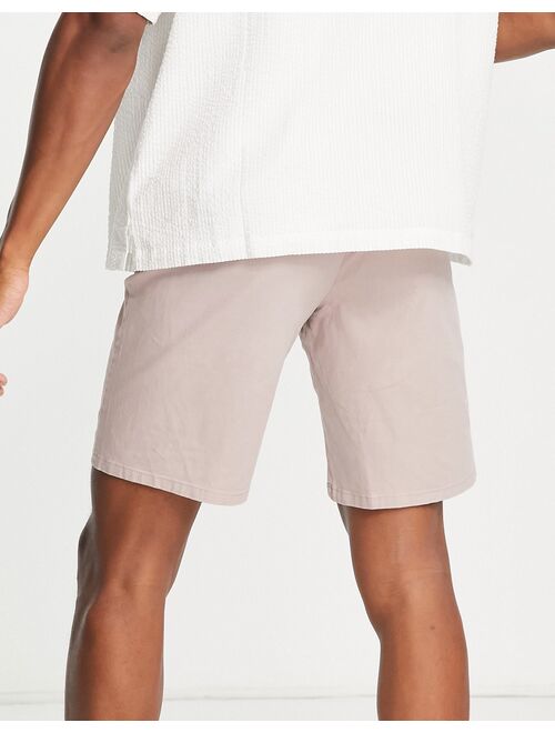 ASOS DESIGN relaxed skater chino shorts in pink