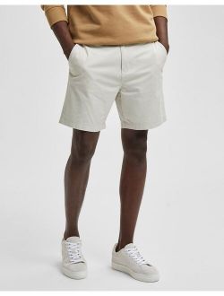 Selected Homme organic cotton blend slim chino shorts in light stone