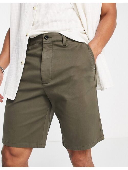 ASOS DESIGN relaxed skater chino shorts in khaki