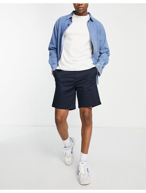 Selected Homme loose fit chino shorts in navy