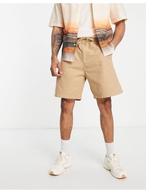 Bershka chino shorts in ecru