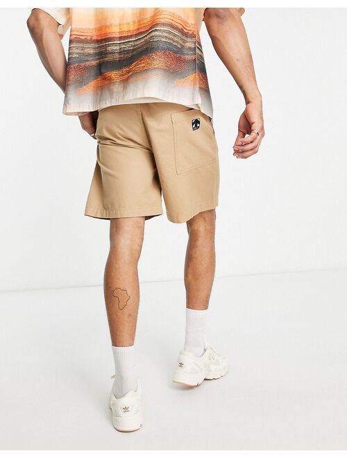 Bershka chino shorts in ecru