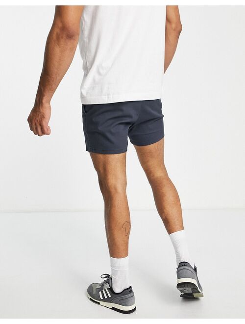 ASOS DESIGN 2 pack skinny chino shorts in beige and navy save