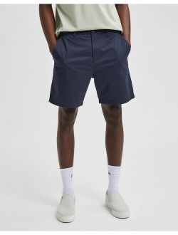 Selected Homme organic cotton blend slim chino shorts in navy